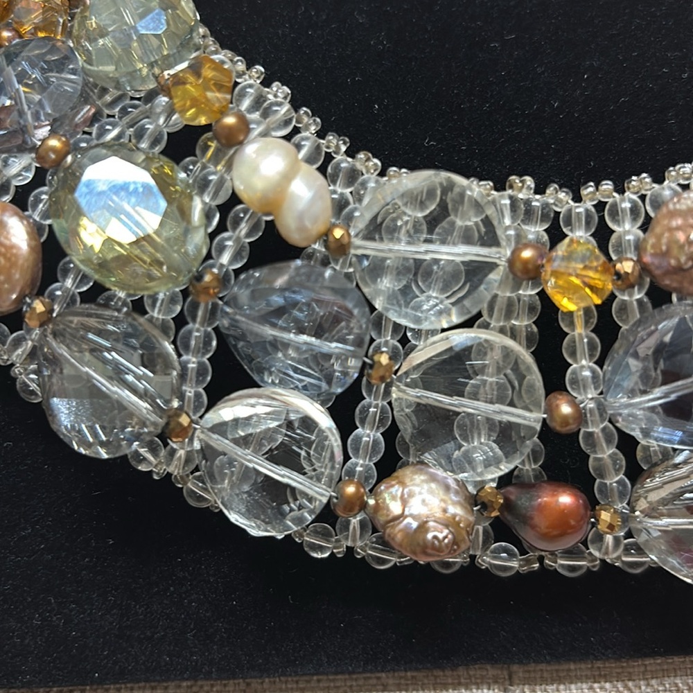 Exquisite Beaded Statement Necklace - image 7